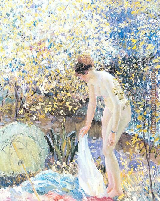 Cherry Blossoms painting - Frederick Carl Frieseke Cherry Blossoms art painting